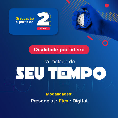 A UNIP oferece cursos de graduação de menor duração. Graduação a partir de 2 anos. Qualidade por inteiro na metade do seu tempo. Venha estudar na UNIP!
