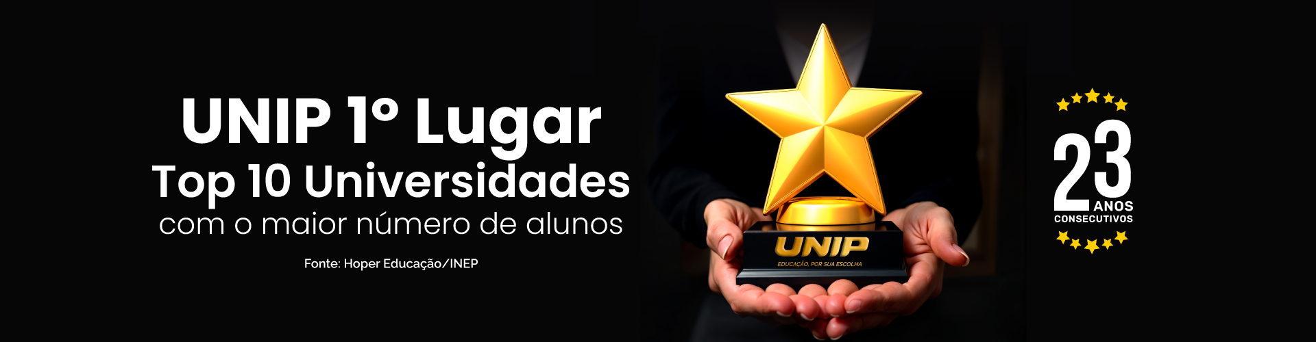 UNIP é 1° lugar no Top 10 Universidades com maior número de alunos  